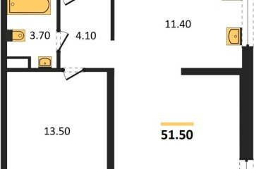 Фото №1: 2-комнатная квартира 51 м² - Краснодар, мкр. Прикубанский внутригородской округ, 