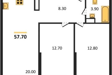 Фото №1: 2-комнатная квартира 57 м² - Краснодар, мкр. Прикубанский внутригородской округ, 
