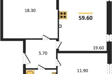 Фото №1: 2-комнатная квартира 59 м² - Краснодар, мкр. жилой комплекс Самолёт-6, ул. Ивана Беличенко, 90к2
