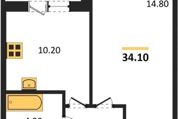 Фото №1: 1-комнатная квартира 34 м² - Краснодар, мкр. жилой комплекс Спортивная Деревня, 