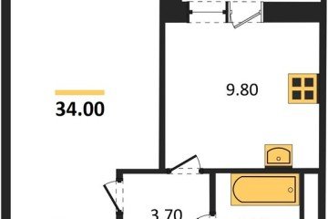 Фото №1: 1-комнатная квартира 34 м² - Краснодар, мкр. Прикубанский внутригородской округ, 