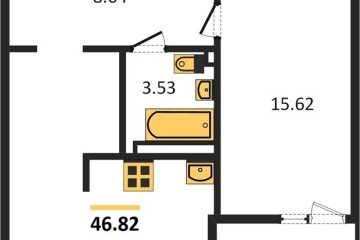 Фото №1: 1-комнатная квартира 46 м² - Краснодар, мкр. жилой комплекс Событие, 