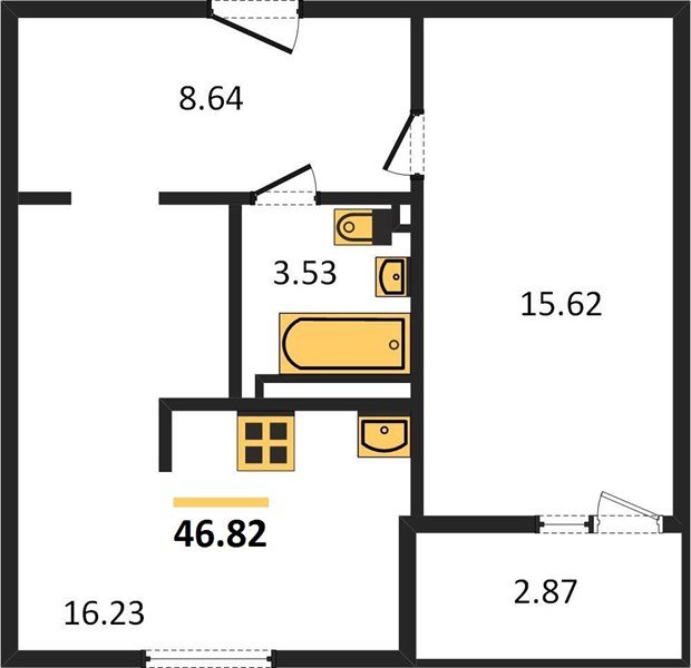Фото №1: 1-комнатная квартира 46 м² - Краснодар, Прикубанский внутригородской округ, мкр. жилой комплекс Событие