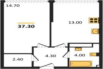 Фото №1: 1-комнатная квартира 37 м² - Краснодар, мкр. Догма Парк, ул. Марины Цветаевой, 7