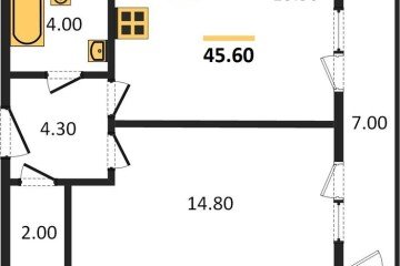 Фото №1: 1-комнатная квартира 45 м² - Краснодар, мкр. жилой комплекс Рекорд, 