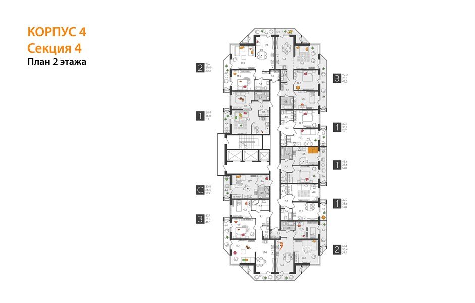 Фото №4: 2-комнатная квартира 67 м² - Краснодар, ЖК Рекорд, Карасунский внутригородской округ, Центральный внутригородской округ, Черёмушки, мкр. жилой комплекс Рекорд