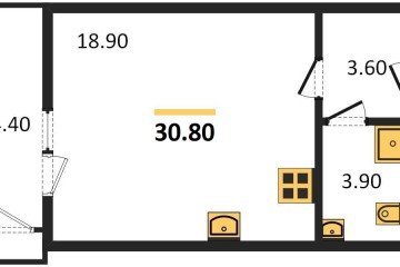Фото №1: Студия 30 м² - Краснодар, мкр. жилой комплекс Рекорд, 