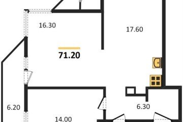 Фото №1: 2-комнатная квартира 71 м² - Краснодар, мкр. жилой комплекс Рекорд, 