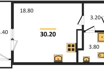 Фото №1: Студия 30 м² - Краснодар, мкр. жилой комплекс Рекорд, 