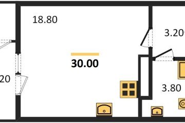 Фото №1: Студия 30 м² - Краснодар, мкр. ЖК Рекорд, 