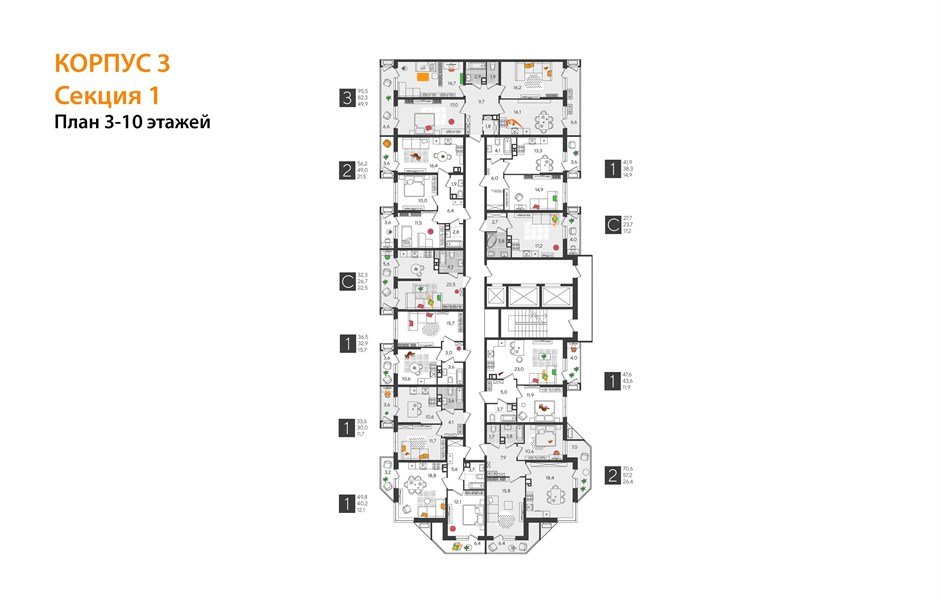 Фото №4: 1-комнатная квартира 47 м² - Краснодар, жилой комплекс Рекорд, Карасунский внутригородской округ, Центральный внутригородской округ, мкр. Черёмушки