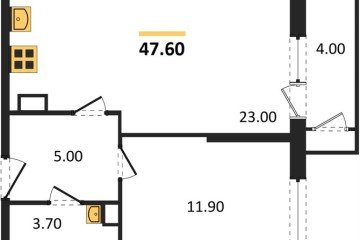 Фото №1: 1-комнатная квартира 47 м² - Краснодар, мкр. Черёмушки, 