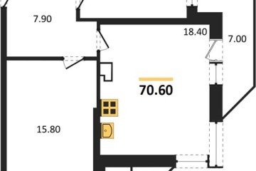Фото №1: 2-комнатная квартира 70 м² - Краснодар, мкр. Черёмушки, 