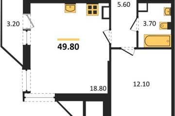 Фото №1: 1-комнатная квартира 49 м² - Краснодар, мкр. Черёмушки, 