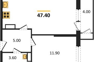 Фото №1: 1-комнатная квартира 47 м² - Краснодар, мкр. Черёмушки, 