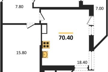 Фото №1: 2-комнатная квартира 70 м² - Краснодар, мкр. Черёмушки, 