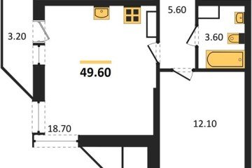 Фото №1: 1-комнатная квартира 49 м² - Краснодар, мкр. Черёмушки, 