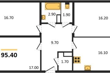 Фото №1: 3-комнатная квартира 95 м² - Краснодар, мкр. Черёмушки, 