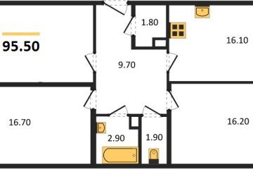 Фото №1: 3-комнатная квартира 95 м² - Краснодар, мкр. Черёмушки, 
