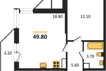 Фото №1: 1-комнатная квартира 49 м² - Краснодар, мкр. Черёмушки, 