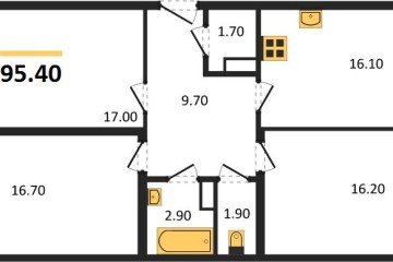 Фото №1: 3-комнатная квартира 95 м² - Краснодар, мкр. Черёмушки, 