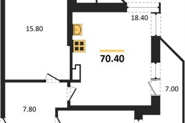 Фото №1: 2-комнатная квартира 70 м² - Краснодар, мкр. Черёмушки, 