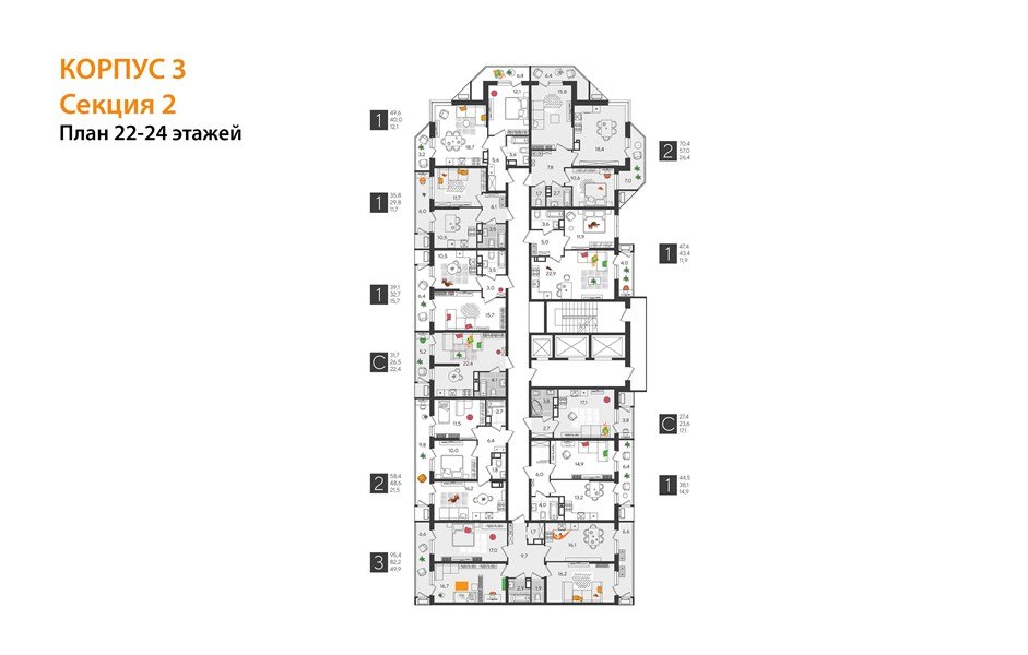 Фото №4: 2-комнатная квартира 70 м² - Краснодар, жилой комплекс Рекорд, Карасунский внутригородской округ, Центральный внутригородской округ, мкр. Черёмушки