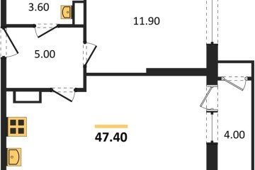 Фото №1: 1-комнатная квартира 47 м² - Краснодар, мкр. Черёмушки, 
