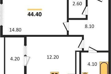 Фото №1: 1-комнатная квартира 44 м² - Краснодар, мкр. жилой комплекс Нeo-квартал Красная Площадь, 