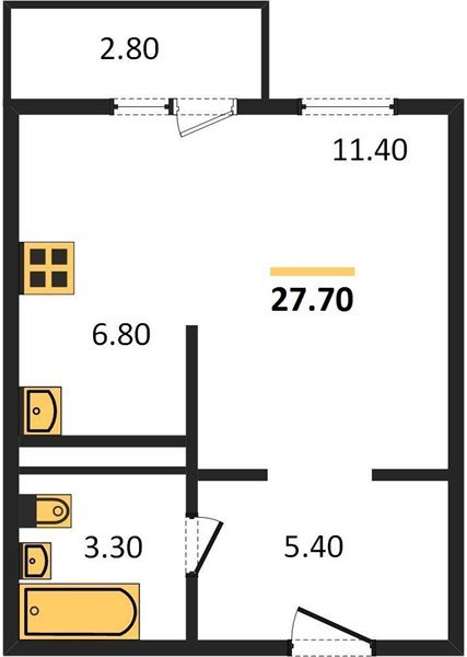 Фото №1: Студия 28 м² - Краснодар, жилой комплекс Нeo-квартал Красная Площадь