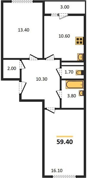 Фото №1: 2-комнатная квартира 59 м² - Краснодар, жилой комплекс Нeo-квартал Красная Площадь