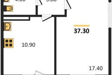 Фото №1: 1-комнатная квартира 37 м² - Краснодар, мкр. Прикубанский внутригородской округ, 