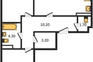 Фото №1: 2-комнатная квартира 74 м² - Краснодар, мкр. Прикубанский внутригородской округ, 