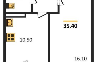 Фото №1: 1-комнатная квартира 34 м² - Краснодар, мкр. Прикубанский внутригородской округ, 
