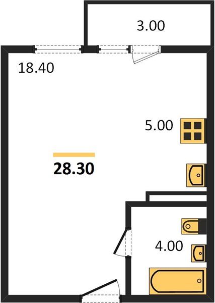 Фото №1: Студия 28 м² - Краснодар, мкр. Прикубанский внутригородской округ