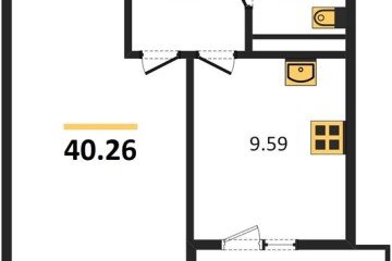 Фото №1: 1-комнатная квартира 40 м² - Краснодар, мкр. Хлопчато-бумажный Комбинат, ул. Уральская, 100/6