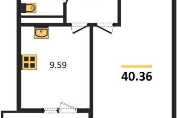 Фото №1: 1-комнатная квартира 40 м² - Краснодар, мкр. Хлопчато-бумажный Комбинат, ул. Уральская, 100/6