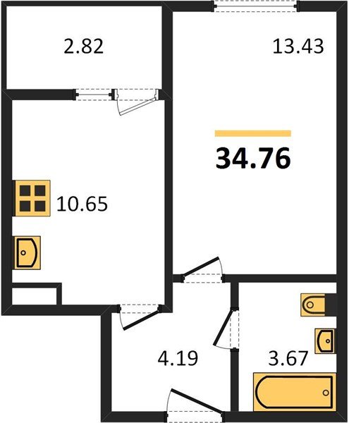 Фото №1: 1-комнатная квартира 34 м² - Краснодар, жилой комплекс Событие, мкр. Прикубанский внутригородской округ