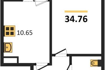 Фото №1: 1-комнатная квартира 34 м² - Краснодар, мкр. Прикубанский внутригородской округ, 
