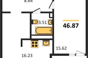 Фото №1: 1-комнатная квартира 46 м² - Краснодар, мкр. Прикубанский внутригородской округ, 