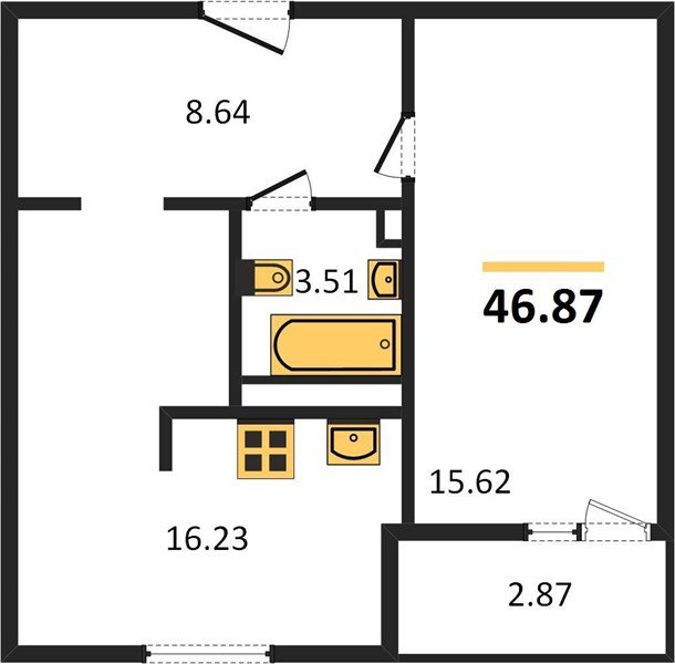 Фото №1: 1-комнатная квартира 46 м² - Краснодар, жилой комплекс Событие, мкр. Прикубанский внутригородской округ