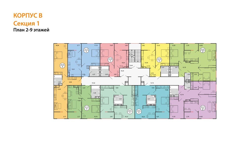 Фото №4: 1-комнатная квартира 46 м² - Краснодар, жилой комплекс Событие