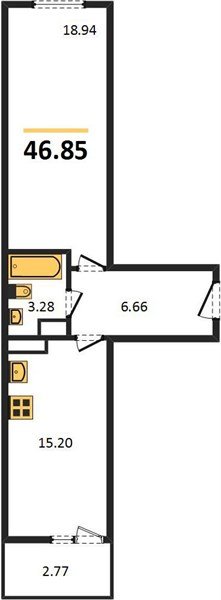 Фото №1: 1-комнатная квартира 46 м² - Краснодар, жилой комплекс Событие, мкр. Прикубанский внутригородской округ
