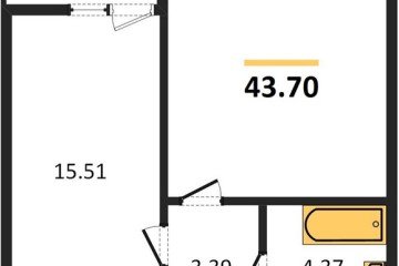 Фото №1: 1-комнатная квартира 43 м² - Краснодар, мкр. Прикубанский внутригородской округ, 