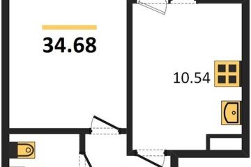 Фото №1: 1-комнатная квартира 34 м² - Краснодар, мкр. Прикубанский внутригородской округ, 
