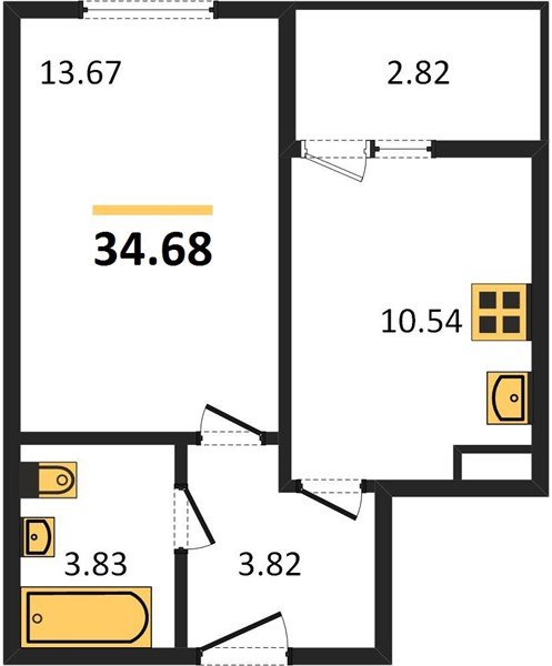 Фото №1: 1-комнатная квартира 34 м² - Краснодар, жилой комплекс Событие, мкр. Прикубанский внутригородской округ