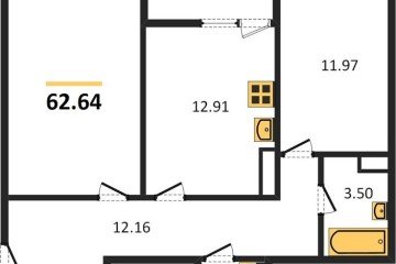Фото №1: 2-комнатная квартира 62 м² - Краснодар, мкр. Прикубанский внутригородской округ, 