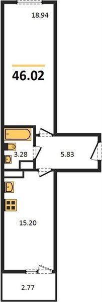 Фото №1: 1-комнатная квартира 46 м² - Краснодар, жилой комплекс Событие, мкр. Прикубанский внутригородской округ