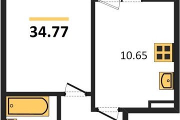 Фото №1: 1-комнатная квартира 34 м² - Краснодар, мкр. Прикубанский внутригородской округ, 