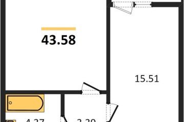 Фото №1: 1-комнатная квартира 43 м² - Краснодар, мкр. Прикубанский внутригородской округ, 
